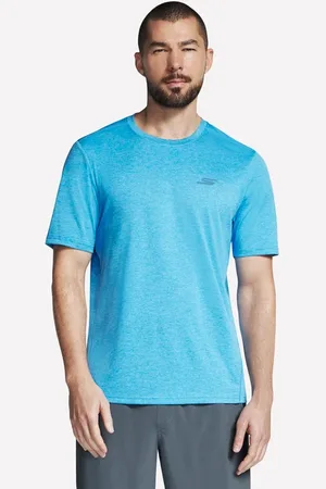 Skechers Uomo Performance Charge Maglietta in Turchese/Porpora