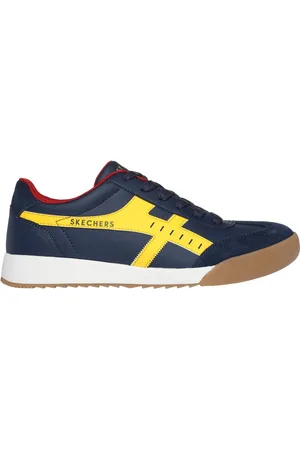 Skechers Uomo Zinger - Manzanilla Totale Sneaker in Blu Navy Blue/Giallo