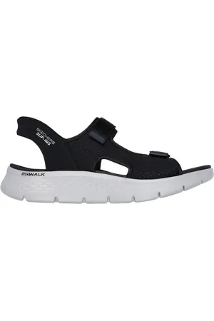 Skechers Uomo Slip-ins: GO WALK Flex SD - Easy Entry Sandali in Nero/Grigio