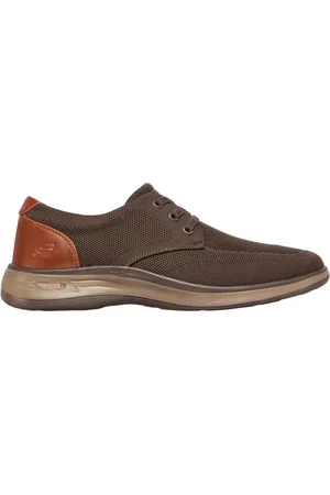 Skechers Uomo Arch Fit Darlo - Weedon Shoes in Oliva/Marrone