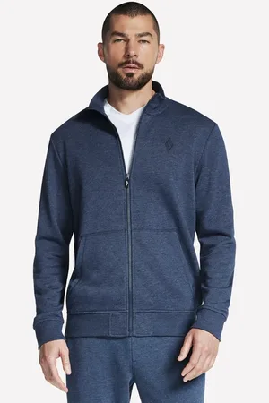 Skechers Uomo The Hoodless felpa con cappuccio GO WALK Everywhere Giacca in
