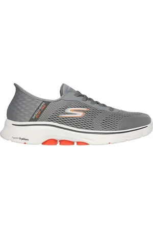 Skechers Uomo Slip-ins: GO WALK 7 - Free Hand 2 Sneaker in Grigio/Arancione