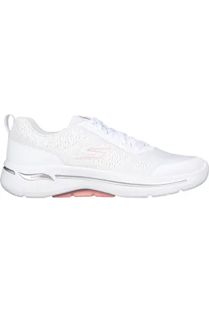 Skechers Donna GO WALK Arch Fit - Uptown Summer Sneaker in Bianco/Rosa Chiaro