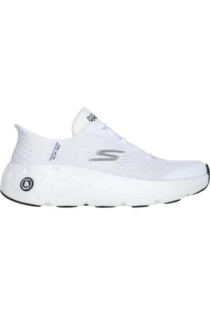 Skechers Donna Slip-ins: Max Cushioning Hyper Craze Sneaker in Bianco/Nero