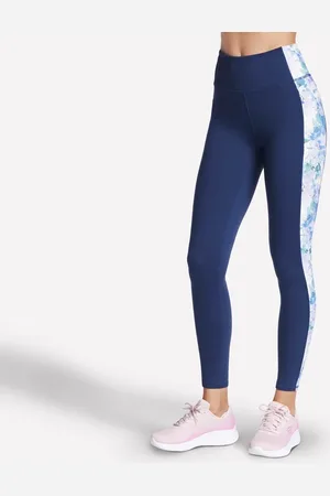 Skechers Donna GO WALK Seascape Floral Full Length High-Waisted Legging in Porpora/Turchese
