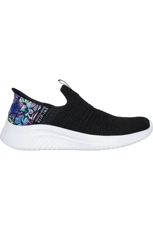 Skechers Bambina Slip-Ins: Ultra Flex 3.0 - Colory Wild Sneaker in Nero/Multicolore