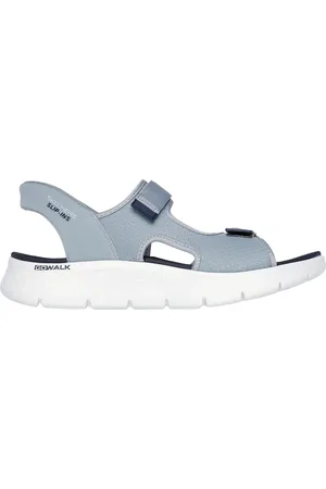 Skechers Uomo Slip-ins: GO WALK Flex SD - Easy Entry Sandali in Grigio/Blu Navy Blue