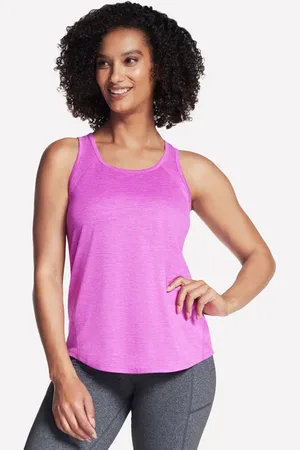 Skechers Donna GO DRI Swift Performance Tank in Rosa Fluo/Lavanda
