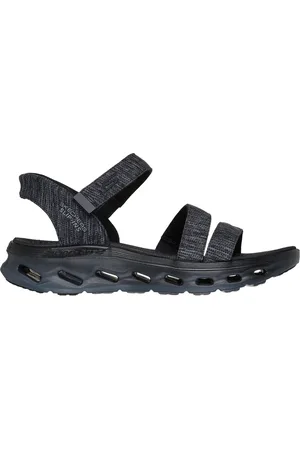 Skechers Donna Slip-ins: GO WALK Glide-Step 2.0 Sandali - Giselle in Nero/Grigio