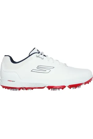 Skechers Uomo GO GOLF PRO 6 Shoes in Bianco/Blu Navy Blue