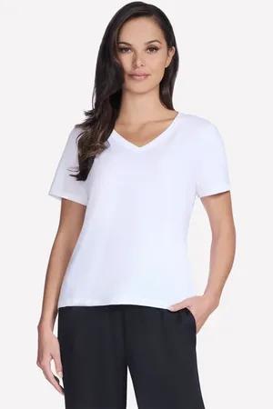 Skechers Donna Pima V-Neck Maglietta in