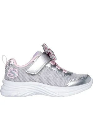 Skechers Dreamy Dancer - Xtra Bow Sneaker in Argento/Rosa Chiaro