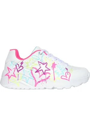 Skechers Bambina Uno Lite - My Drip Sneaker in Bianco/Multicolore