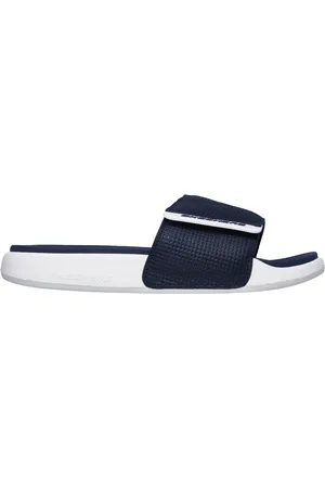 Skechers Uomo Gambix 2.0 Sandali in Blu Navy Blue/Bianco
