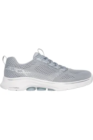 Skechers Donna GO WALK 7 - Hailey Sneaker in Grigio/Argento