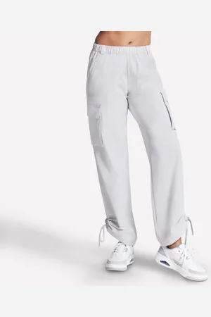 Skechers Donna Slip-ins Everywhere Cargo Pantaloni in Bianco/Talpa