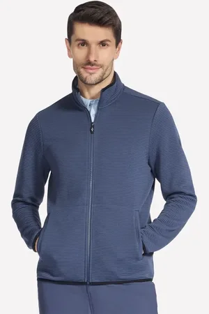 Skechers Uomo The Hoodless felpa con cappuccio Ottoman Giacca in Blu/Rosso