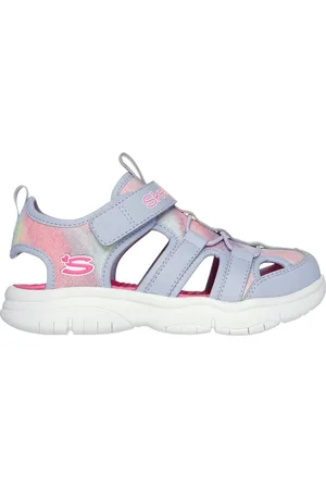 Skechers Bambina Flex Splash - Daylight Shimmer Sandali in Lavanda/Rosa Fluo