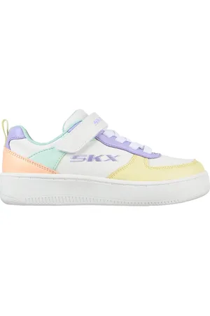 Skechers Bambina Sport Court 92 Sneaker in Bianco/Multicolore