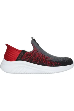 Skechers Bambino Slip-ins: Ultra Flex 3.0 - Brisk-Spec Sneaker in Carbone/Rosso