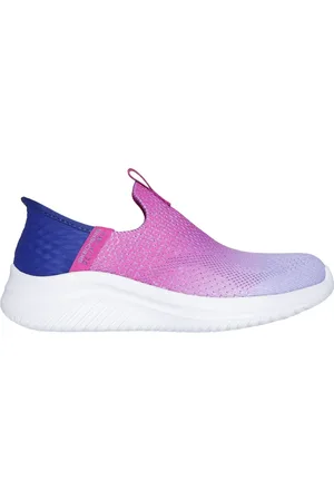 Skechers Bambina Slip-ins: Ultra Flex 3.0 - Color Boost Sneaker in Blu Navy Blue/Porpora