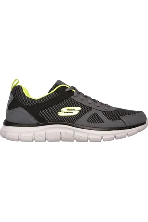Skechers Uomo Track - Bucolo Sneaker in Carbone/Lime