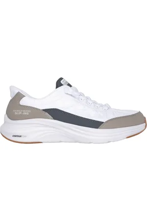 Skechers Uomo Slip-ins: Contour Foam - Cozy Fit Sneaker in Bianco/Talpa