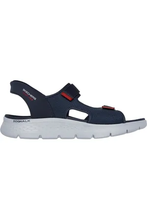 Skechers Uomo Slip-ins: GO WALK Flex SD - Easy Entry Sandali in Blu Navy Blue/Rosso