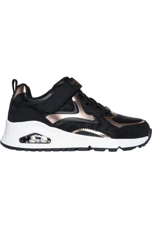 Skechers Bambina Uno Gen1 - Color Sweep Sneaker in Nero/Rosa Oro