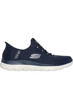 Skechers Donna Slip-ins: Summits - Classy Night Sneaker in Blu Navy Blue/Argento