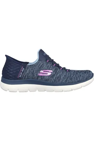Skechers Donna Slip-ins: Summits - Dazzling Haze Sneaker in Blu Navy Blue/Porpora