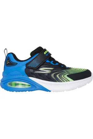 Skechers Bambino Microscope Max Advance - Vortivox Sneaker in Nero/Blu/Lime