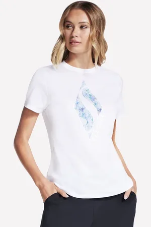 Skechers Donna Floral Diamond Classic Crew Maglietta in