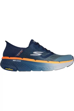 Skechers Uomo Slip-ins: Max Cushioning Premier 2.0 Sneaker in Blu Navy Blue/Arancione