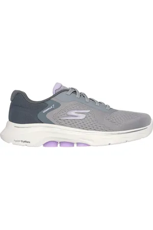Skechers Donna GO WALK 7 - Cosmic Waves Sneaker in Grigio/Lavanda
