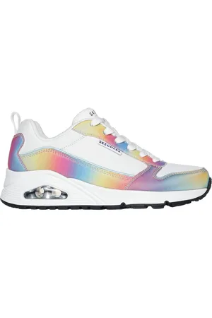 Skechers Donna Uno - Opalescent Sneaker in Bianco/Multicolore
