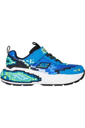 Skechers Bambino Mega-Craft 4K Sneaker in Blu/Lime
