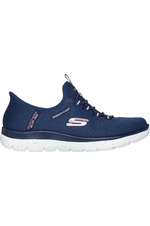 Skechers Donna Slip-ins Waterproof: Summits - Best Choice Sneaker in Blu Navy Blue/Corallo