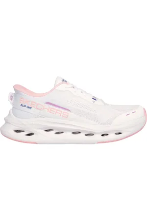 Skechers Donna Slip-ins: Max Cushioning Glide-Step Sneaker in Bianco/Rosa