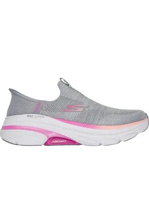 Skechers Donna Slip-ins: Max Cushioning Arch Fit 2.0 - Cambridge Sneaker in Grigio/Rosa