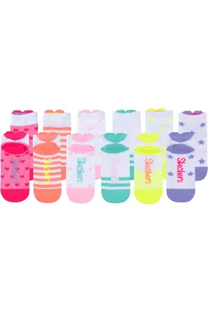 Skechers Bambina 6 Pack Low Cut 3D Heart Calze in