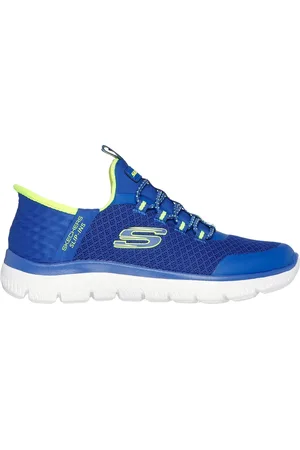 Skechers Bambino Slip-ins: Summits - High Range Sneaker in Blu/Lime