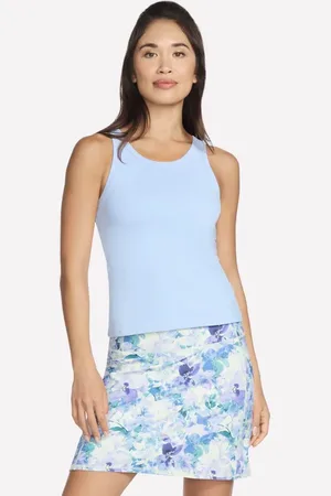 Skechers Donna GO WALK Shelf Bra Tank in Bianco/Lavanda