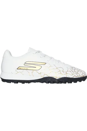 Skechers Bambino SKX_1.5 Jr Youth TF Shoes in Bianco/Nero/Oro