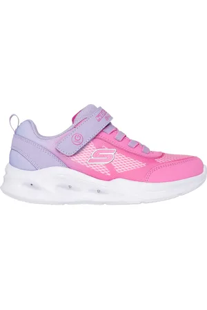 Skechers Bambina S-Lights: Sola Glow - Ombre Deluxe Sneaker in Lavanda/Rosa