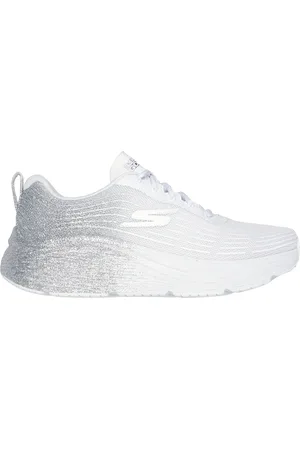 Skechers Donna Max Cushioning Elite 2.0 - Alva Sneaker in Bianco/Argento