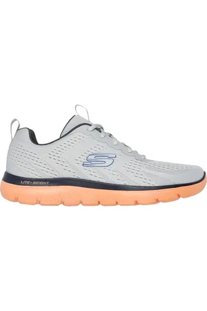 Skechers Uomo Summits - Torre Sneaker in Grigio/Arancione