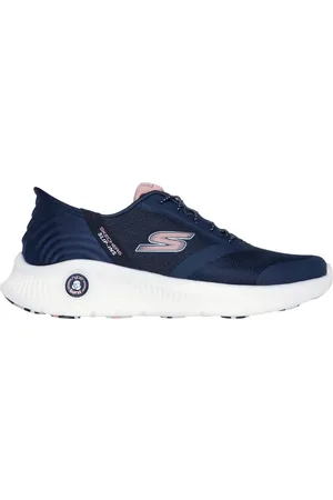 Skechers Donna Slip-ins: GO WALK Anywhere - Vivi Sneaker in Blu Navy Blue/Rosa