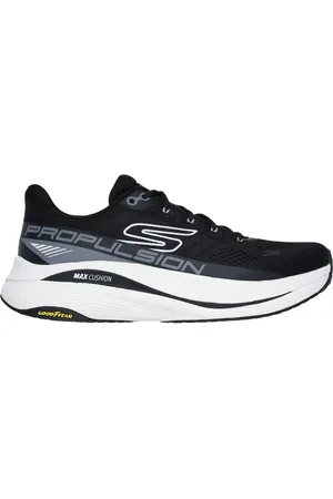 Skechers Uomo Max Cushioning Propulsion Sneaker in Nero/Bianco