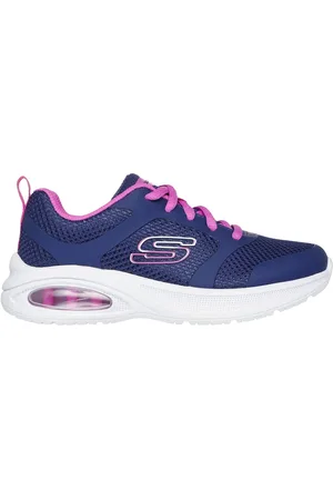 Skechers Bambina Microspec Max Advance - Unstoppable Wonder Sneaker in Blu Navy Blue/Porpora